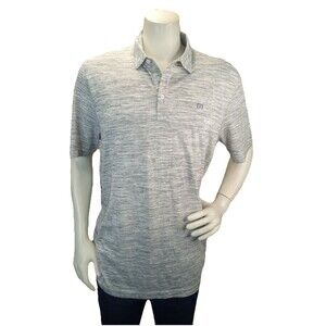 Travis Mathew Men Sz XL Flying Tortilla Short Sleeve Golf Polo Heather Grey